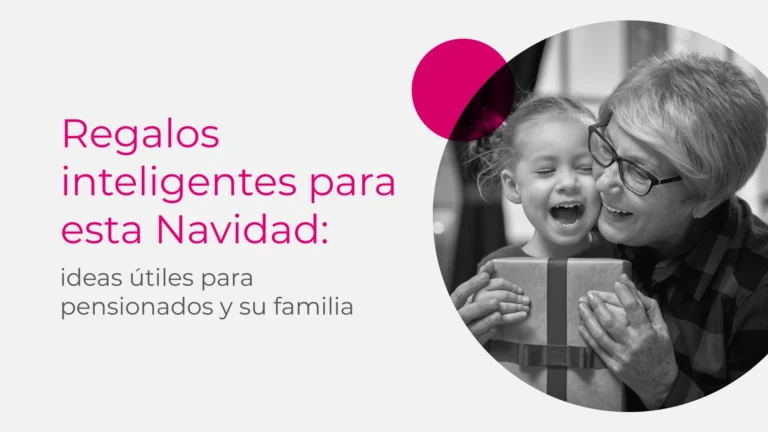 Pensionado entregando regalos navideños a sus nietos
