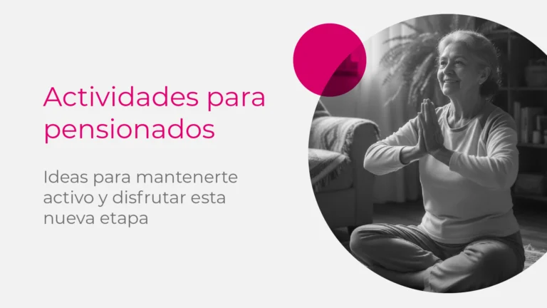 Pensionada meditando